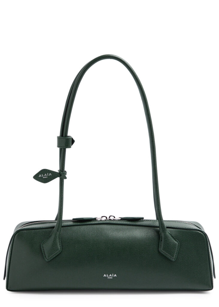 Alaia Le Teckel Medium Green Leather Shoulder Bag