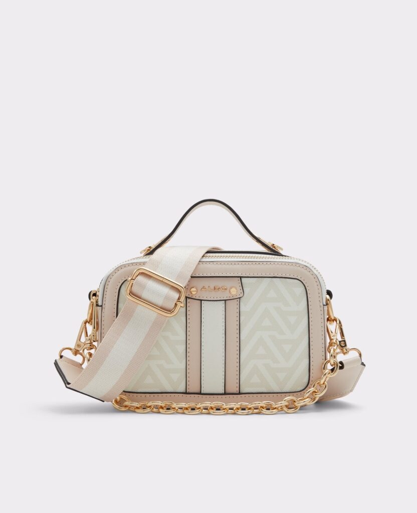 Aldo Women's Fady Monogram Crossbody Bag in Bone White