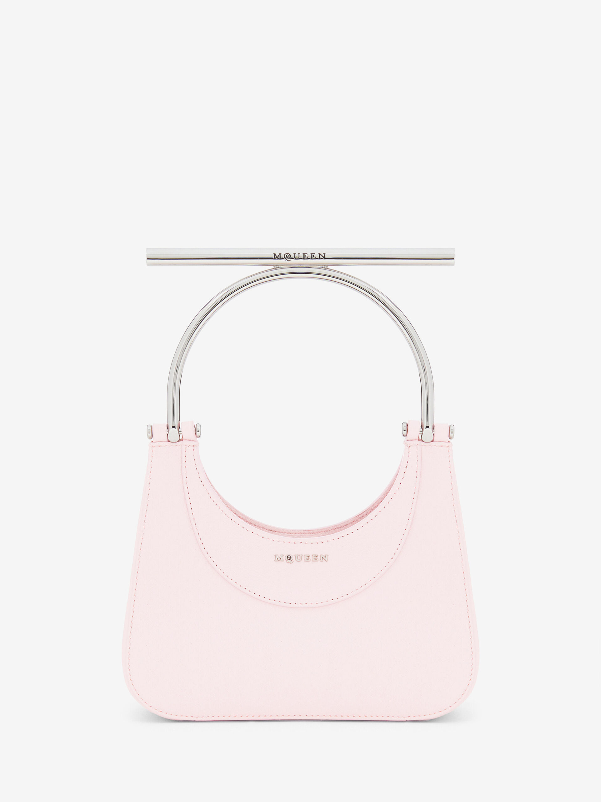 Alexander McQueen Womens Mini T-Bag Leather Bag in Light Pink