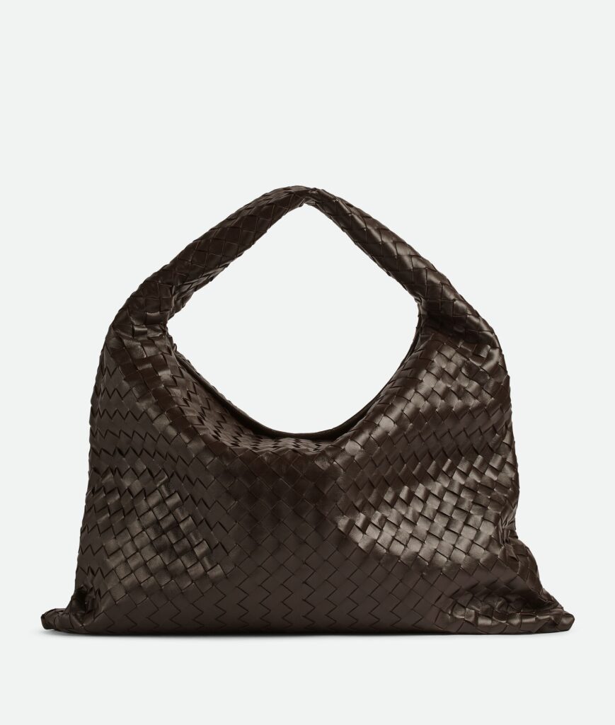 Bottega Veneta Hop Leather Intrecciato Shoulder Bag