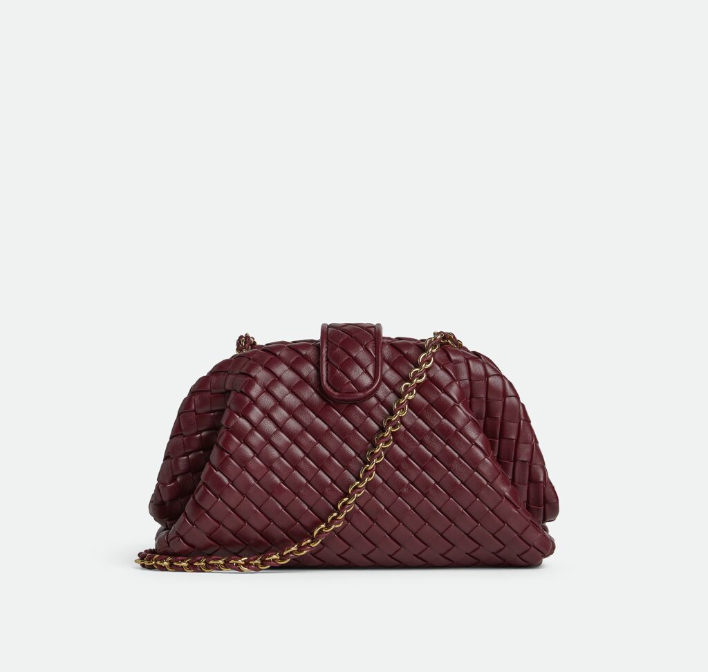 Bottega Veneta Womens Small Lauren 1980 Padded Leather Clutch in Barolo