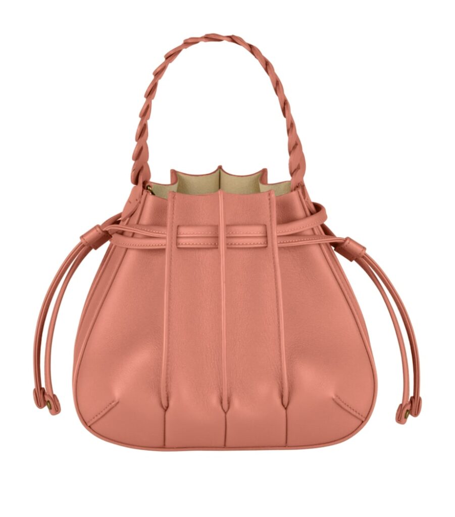 Chopard Mini Leather Gem Bucket Bag in Peach