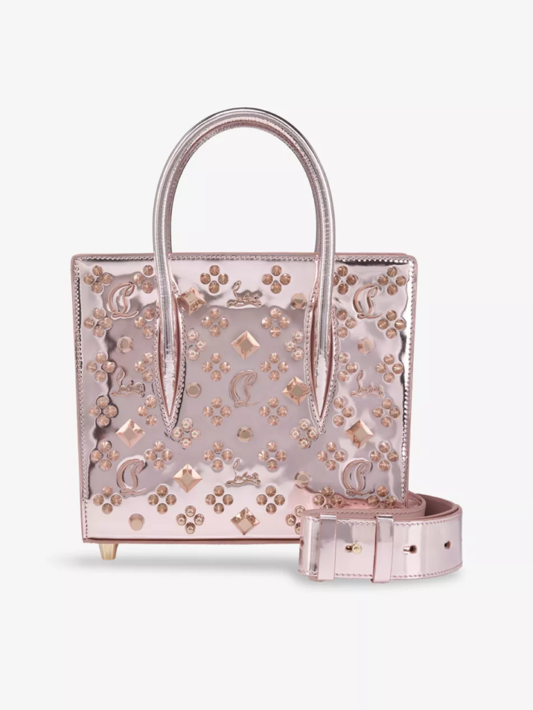 Christian Louboutin Paloma S Mini Leather Tote Bag in Vintage Rose