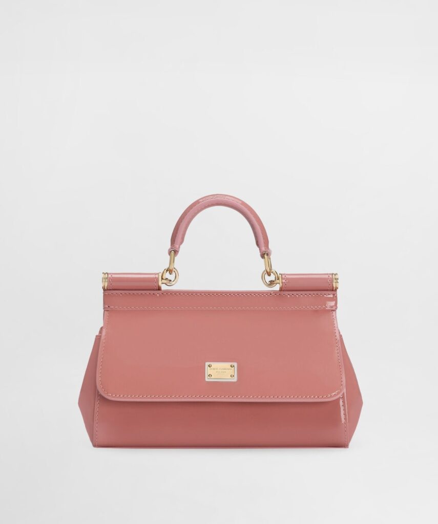 Dolce Gabbana Small Sicily Pink Leather Handbag