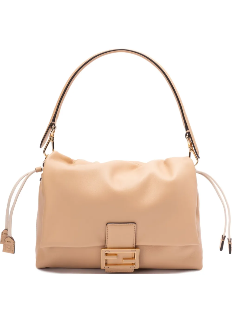 Fendi Mamma Baguette Pink Leather Shoulder Bag