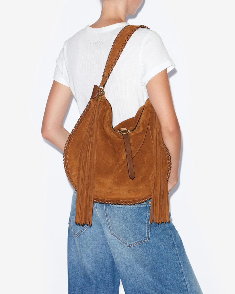 Isabel Marant Altay Soft Cognac Suede Shoulder Bag