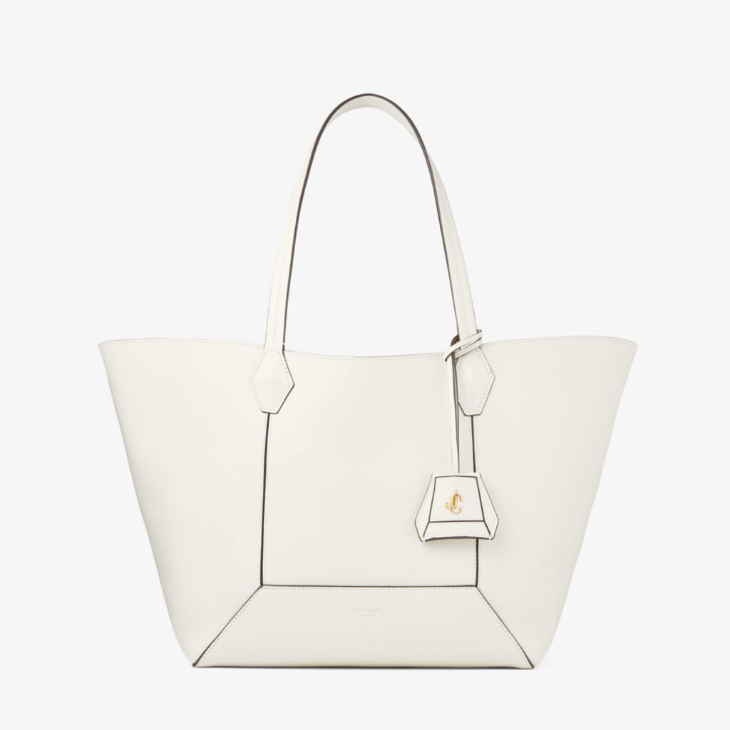 Jimmy Choo Leather Diamond Tote M in Latte