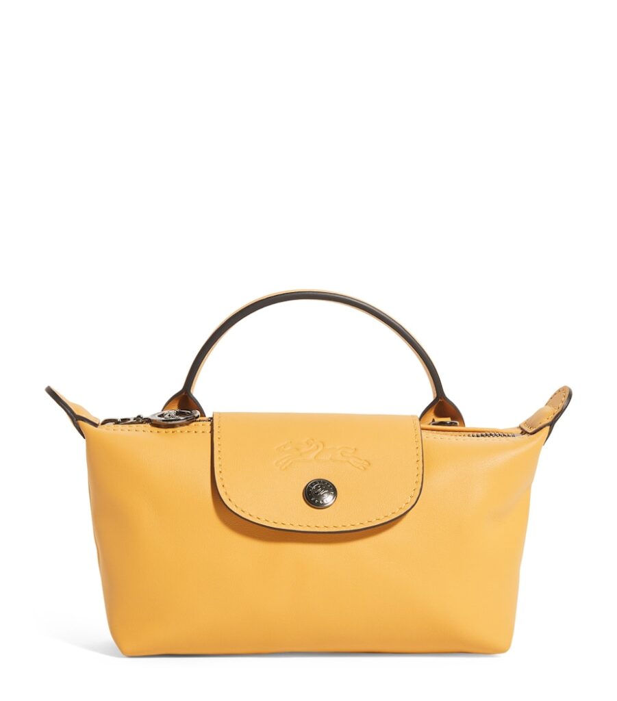 Longchamp Extra Small Honey Leather Le Pliage Xtra Pouch