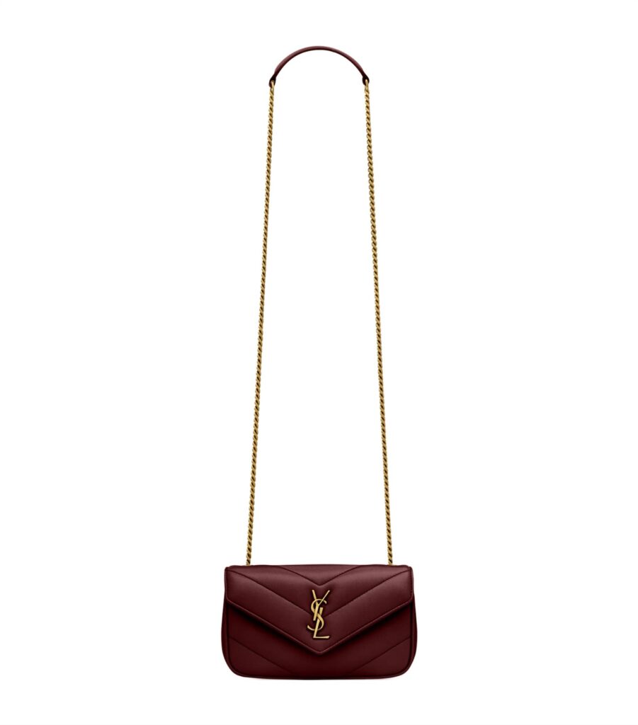 Saint Laurent Mini Loulou Puffy Leather Shoulder Bag Rouge