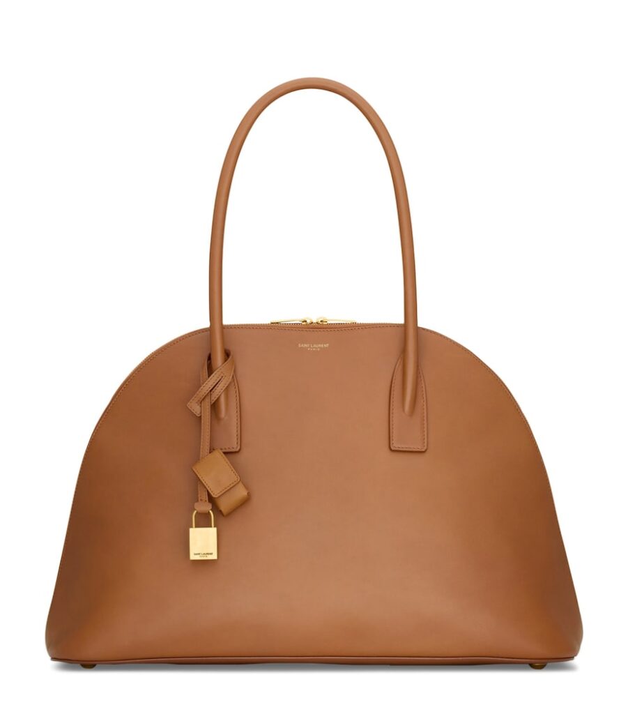 Saint Laurent Sac de Jour Leather Doctor Bag in Tan