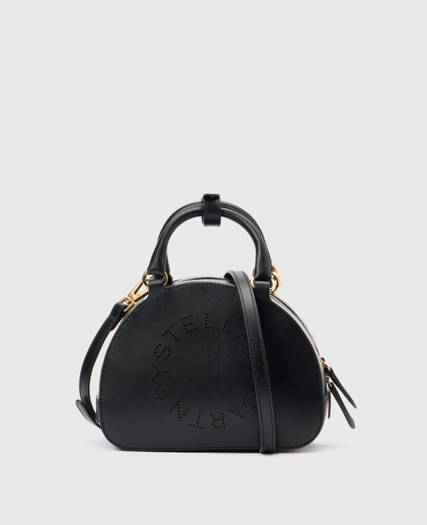 Stella McCartney Women's Top Handle Logo Crossbody Bag in Black