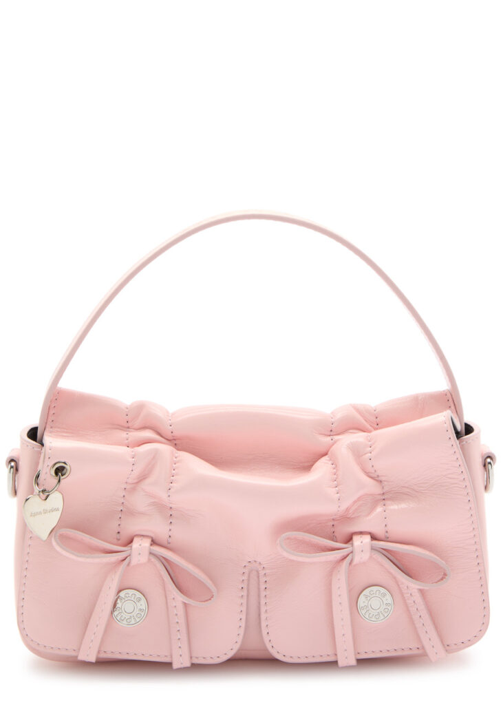 Acne Studios Mini Multi-pocket Pink Leather Top Handle Bag