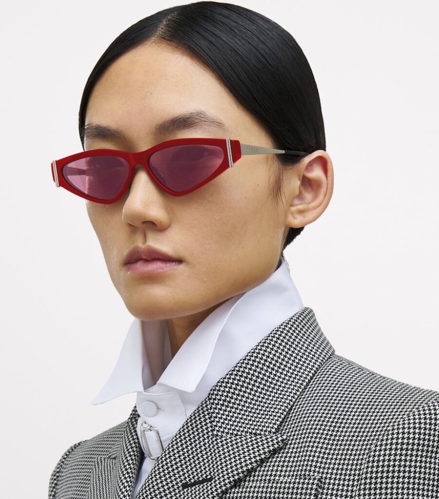 Alexander McQueen Side T-Bar Red Sunglasses
