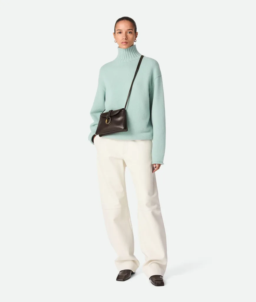 Bottega Veneta Baby Liberta Fondant Brown Smooth Leather Crossbody Bag