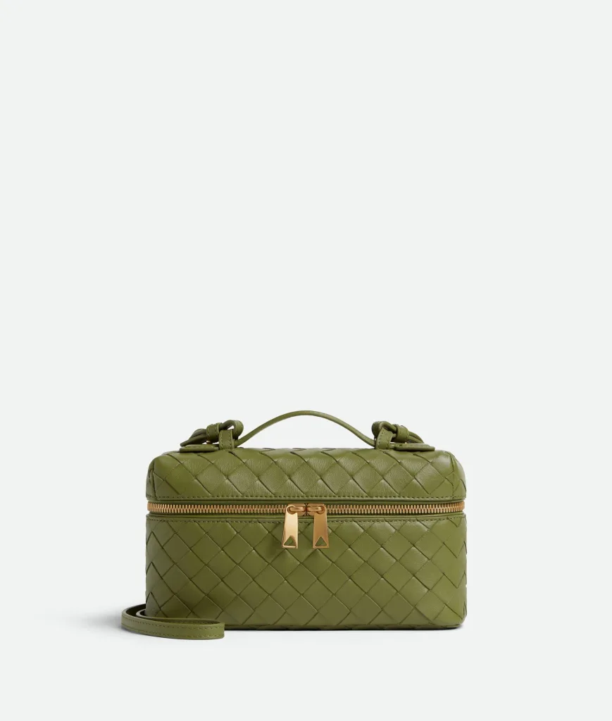 Bottega Veneta Bang Bang Matcha Leather Womens Vanity Case Bag