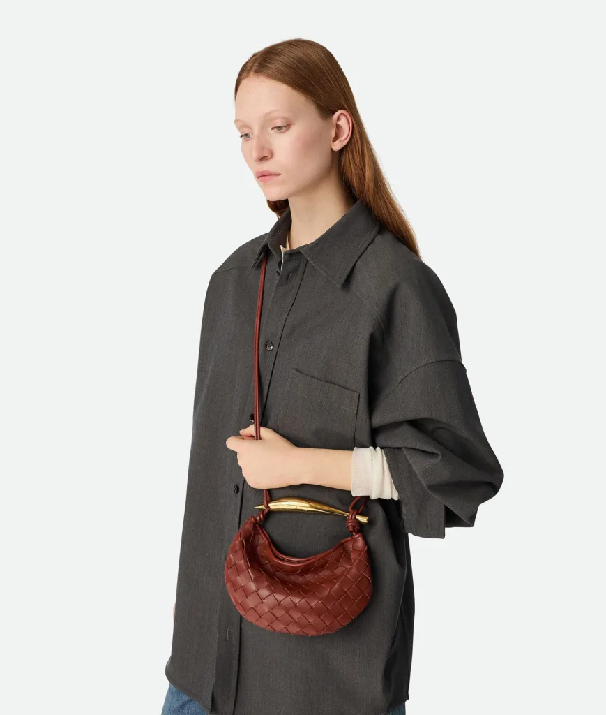 Bottega Veneta Sapele Leather Baby Sardine Crossbody Bag