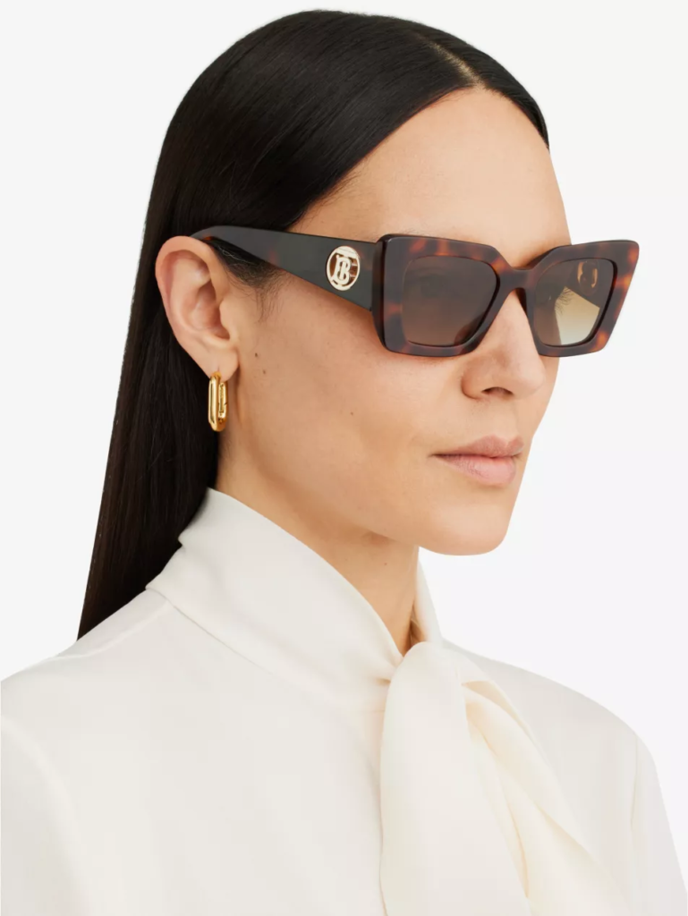 Burberry Daisy Square Frame Brown Sunglasses