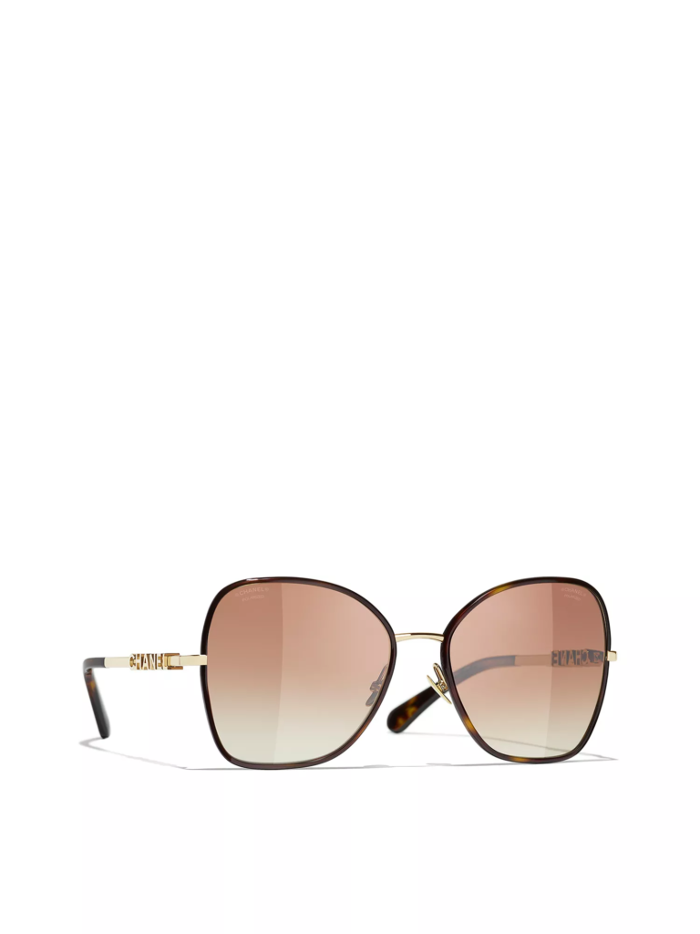 Chanel Butterfly-frame Tortoiseshell metal sunglasses