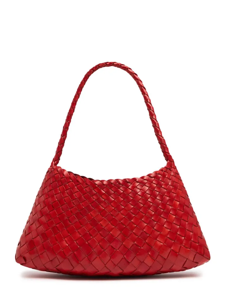 Dragon Diffusion Rosanna Woven Red Leather Tote Bag