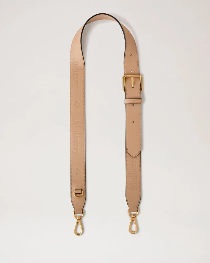 Mulberry Debossed Logo Maple Leather Strap