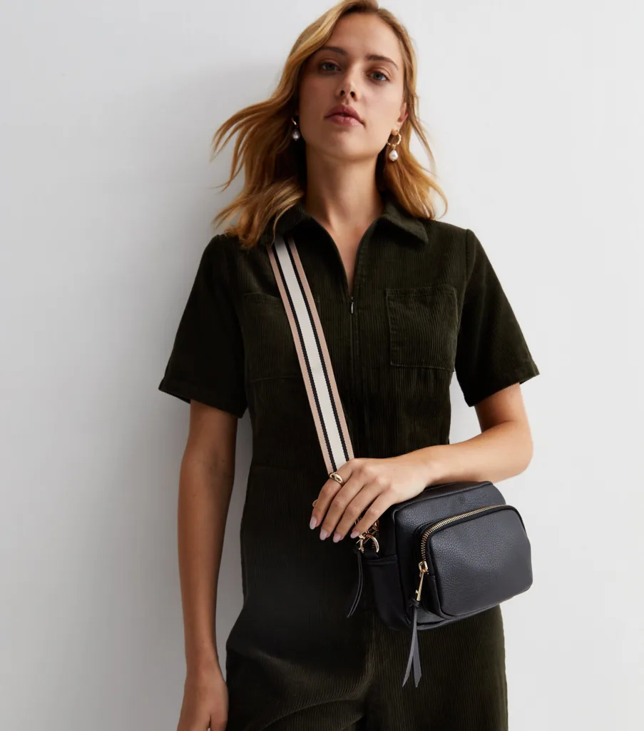New Look Brown Stripe Bag Strap