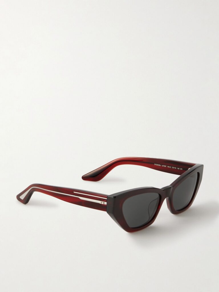 Oliver People + Khaite 1961c Cat-eye Burgundy Sunglasses