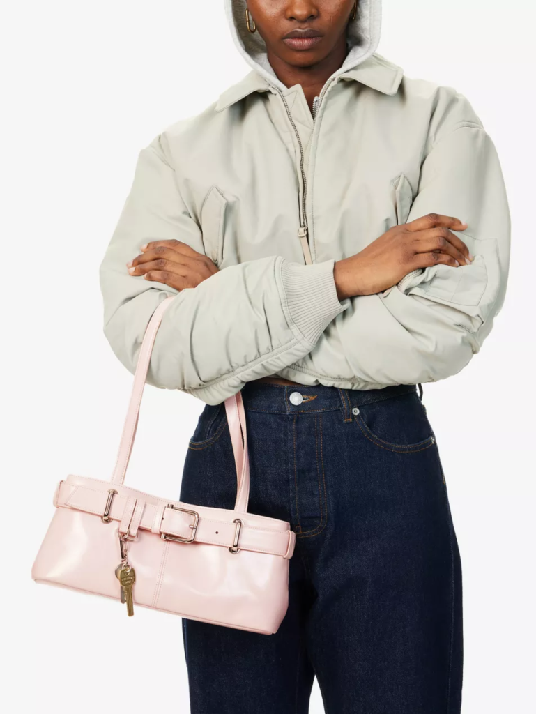 Osoi Brocle Belt Stone Dusty Pink Leather Shoulder Bag