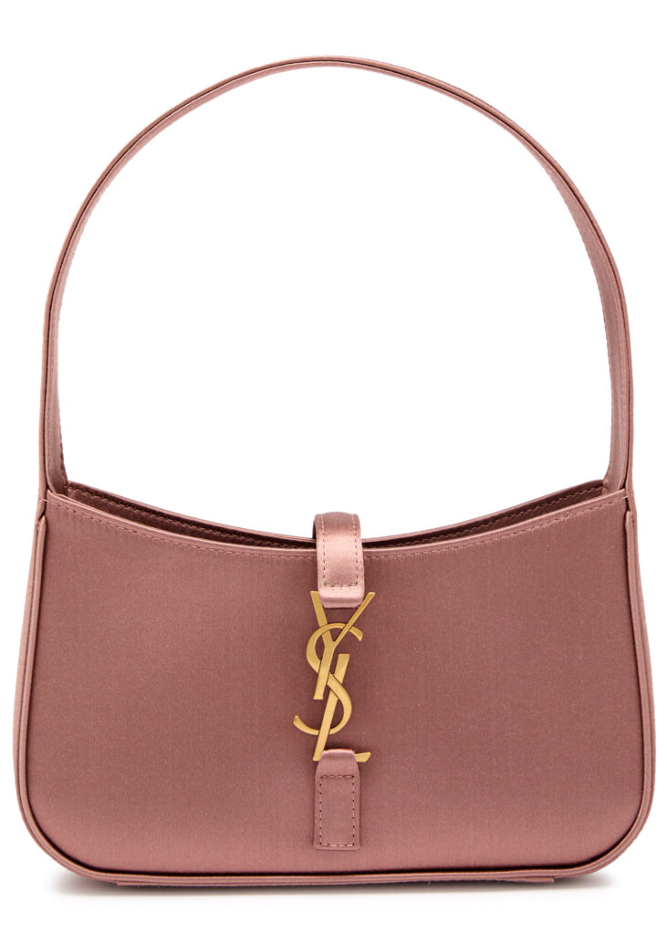 Saint Laurent Le 5 a 7 Mini Satin Pink Top Handle Bag