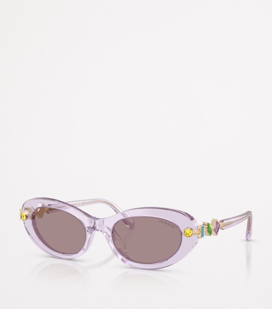 Swarovski Acetate Oval Lilac Sunglasses