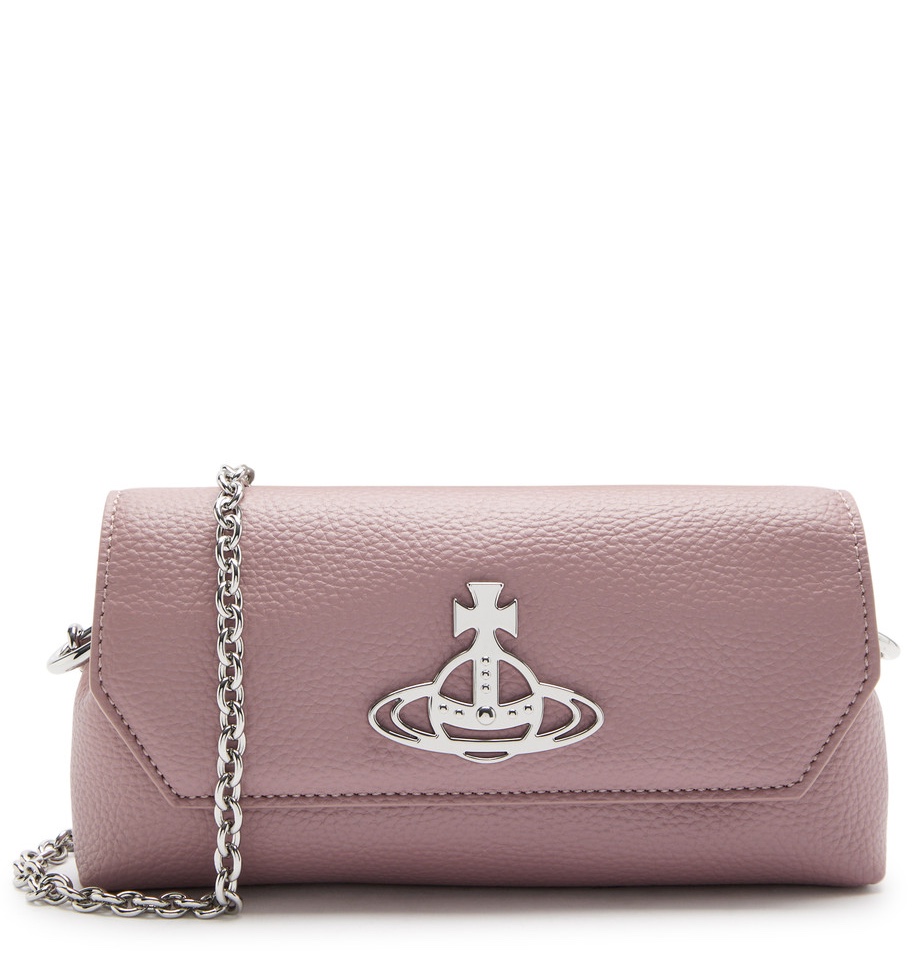 Vivienne Westwood Orb Faux Leather Pink Wallet on Chain