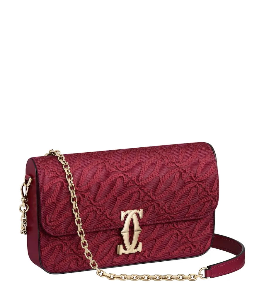 Cartier Mini C de Carier Red Leather Shoulder Bag