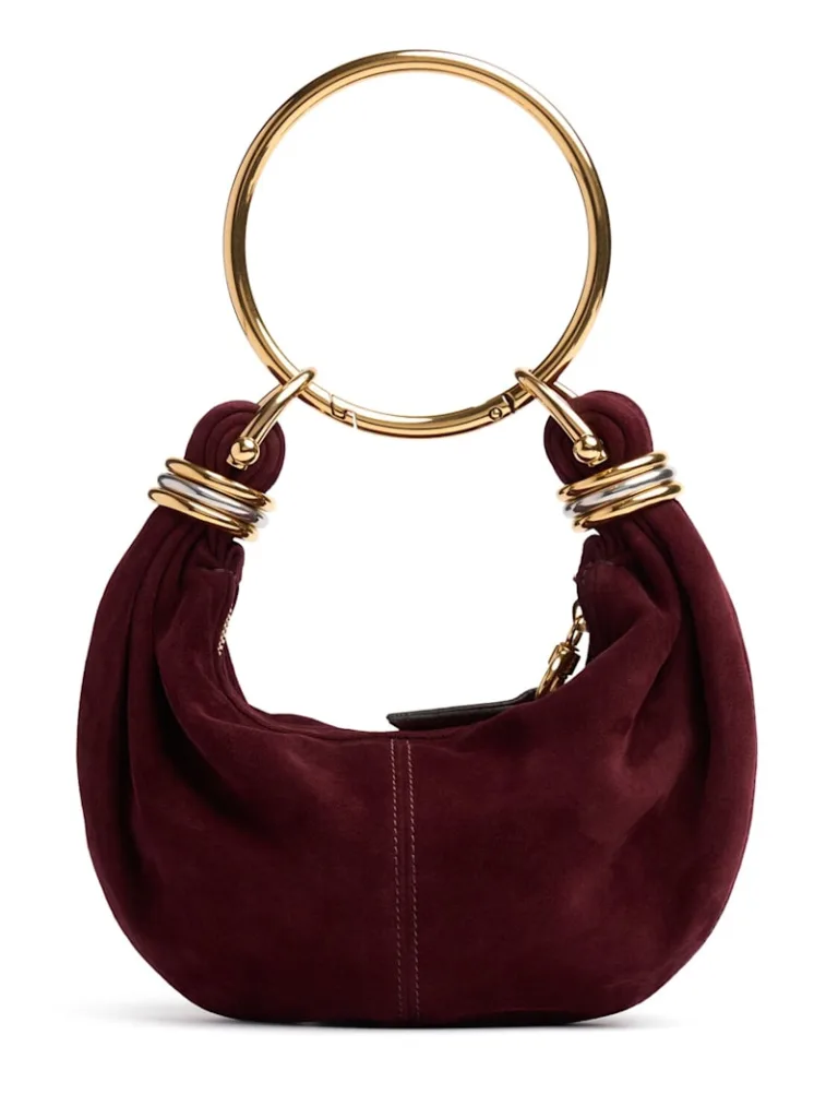 Chloe Bracelet Deep Violine Suede Top Handle Bag