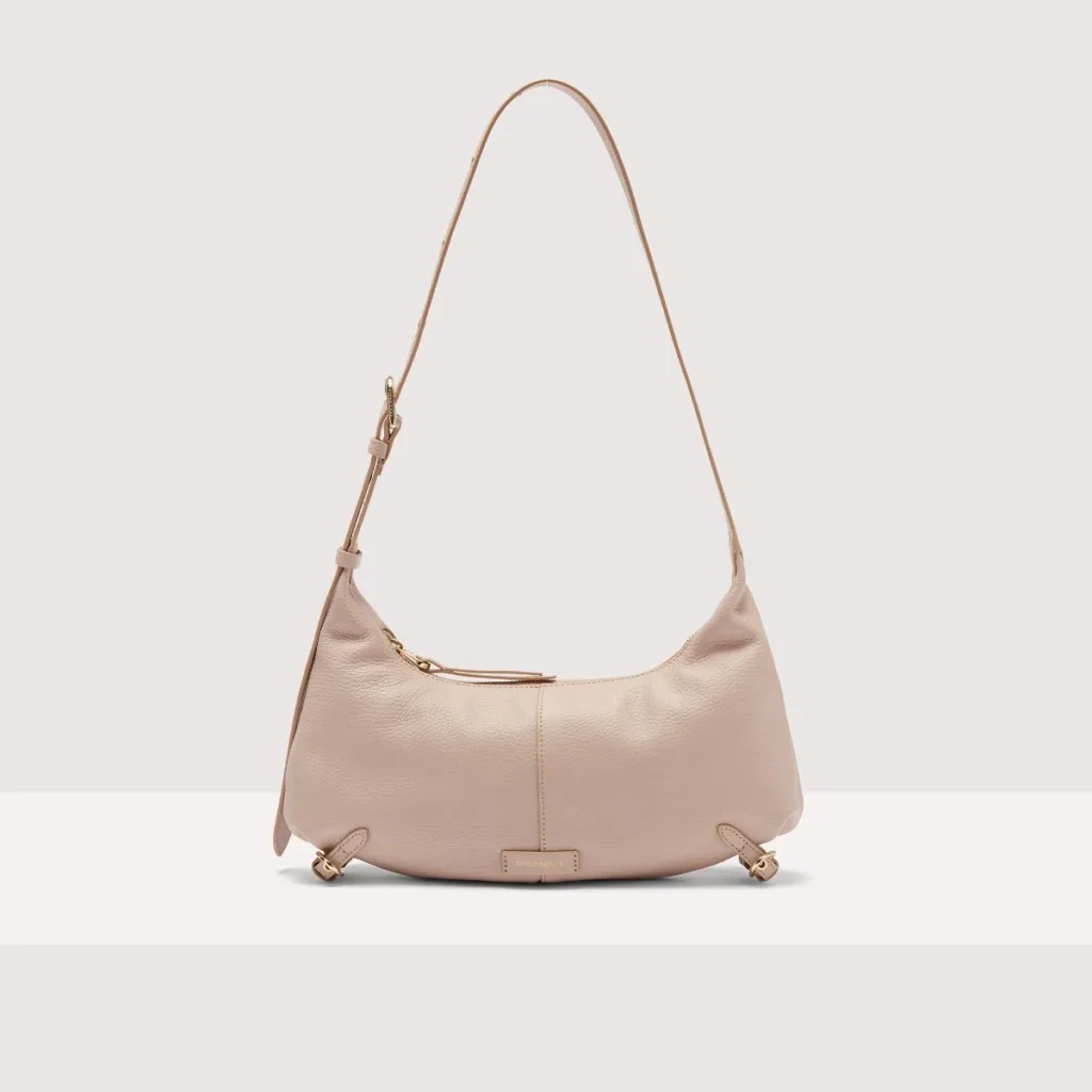 Coccinelle Abigail Small Grained Rosette Leather Shoulder Bag
