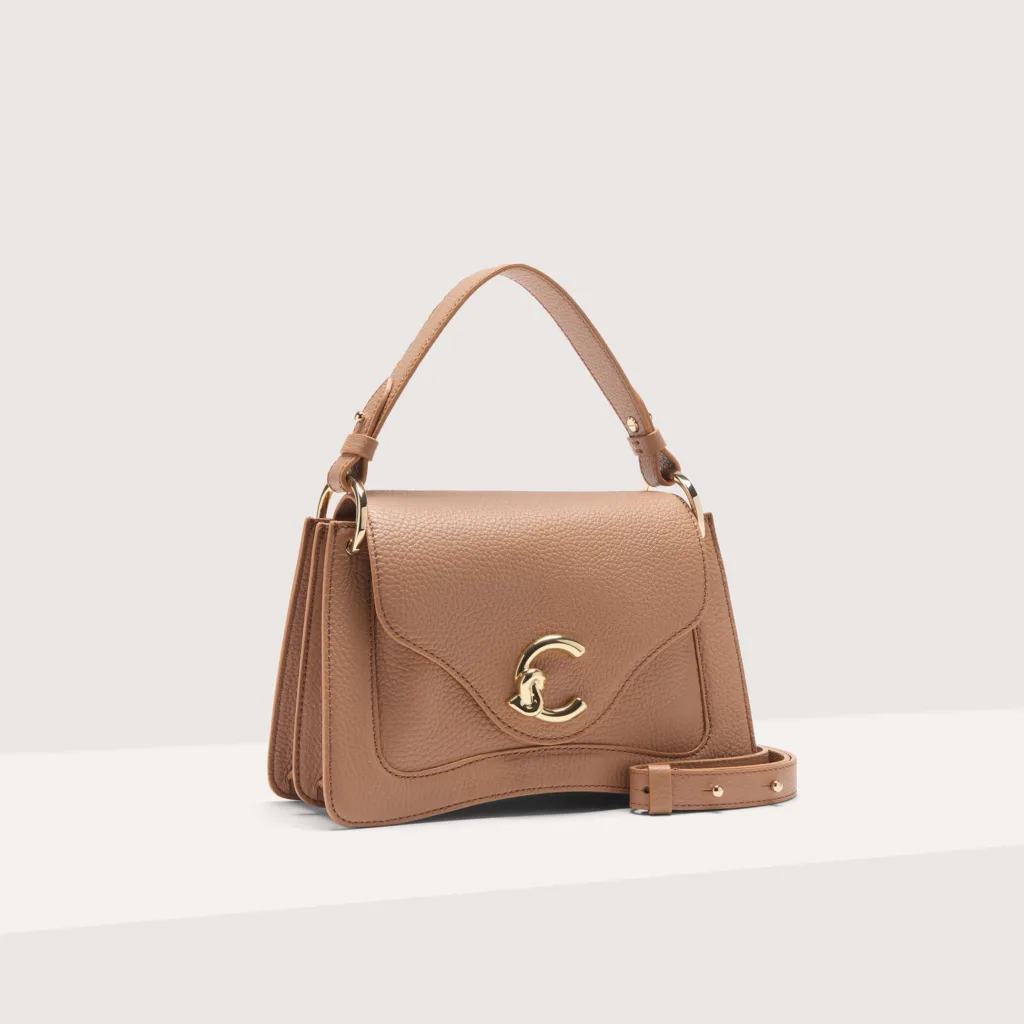Coccinelle C-Me Small Grained Skin Leather Top-Handle Bag