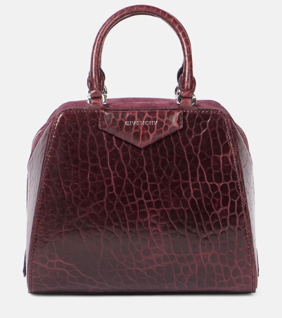 Givenchy Antigona Cube Mini Oxblood Red Patent Leather Tote Bag