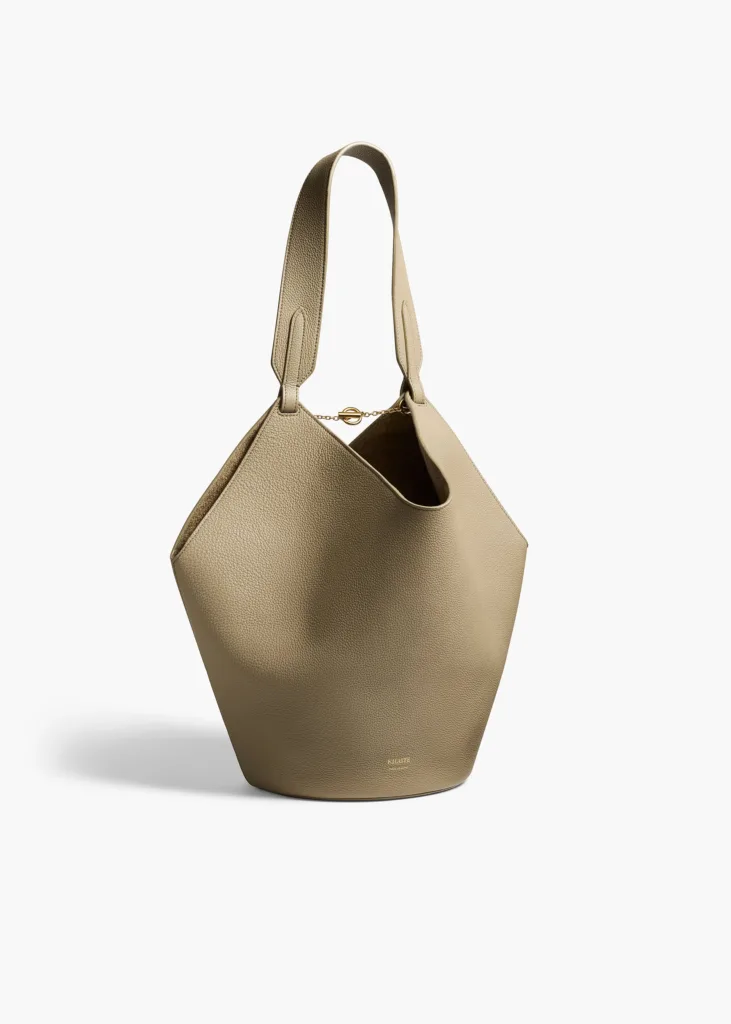Khaite Small Lotus Tote Bag in Sage Leather