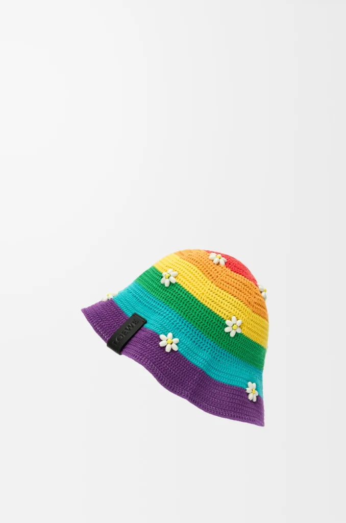 Loewe Daisy Bucket Hat with Flower Beads