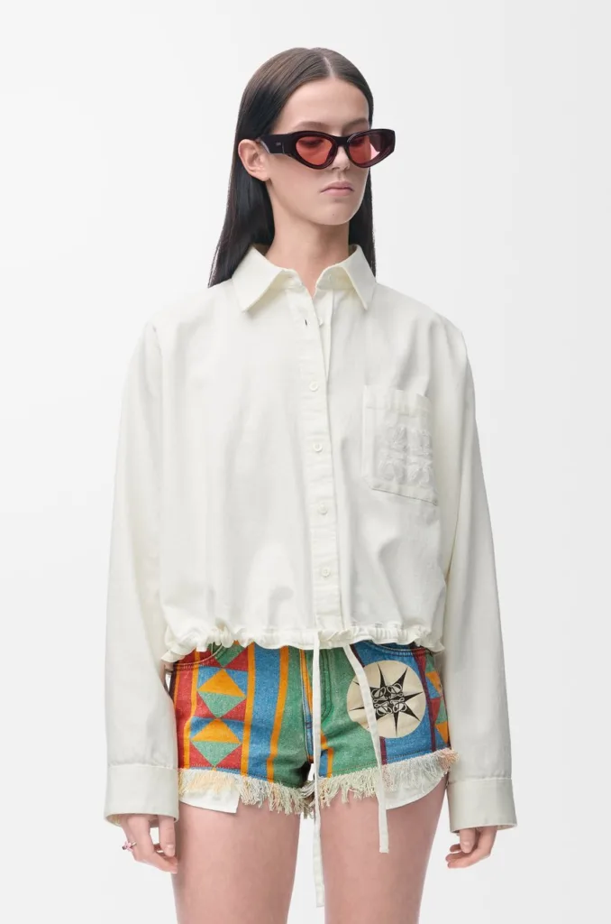 Loewe Shirt in Lightweight White Denim