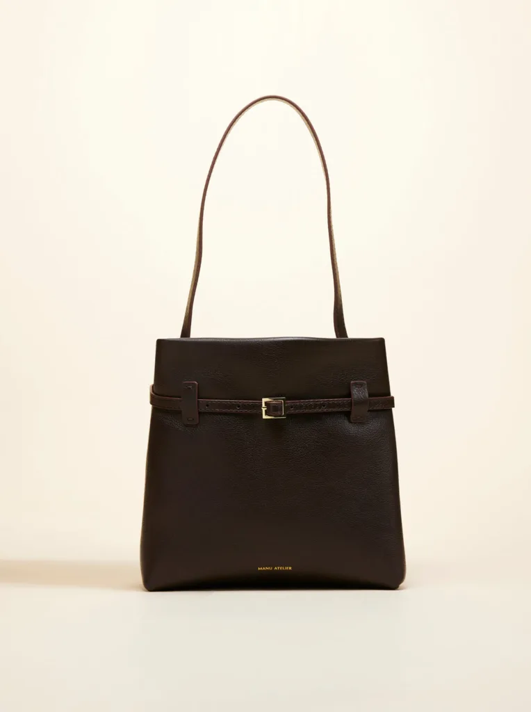 Manu Atelier Bitter Brown Leather Mini Tote du Jour