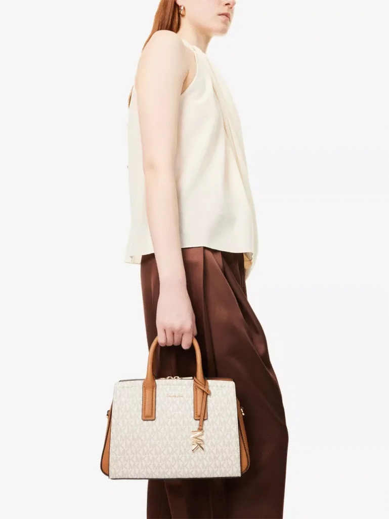 Michael Kors Laila Small Vanilla : Acrn Faux Leather Shoulder Bag