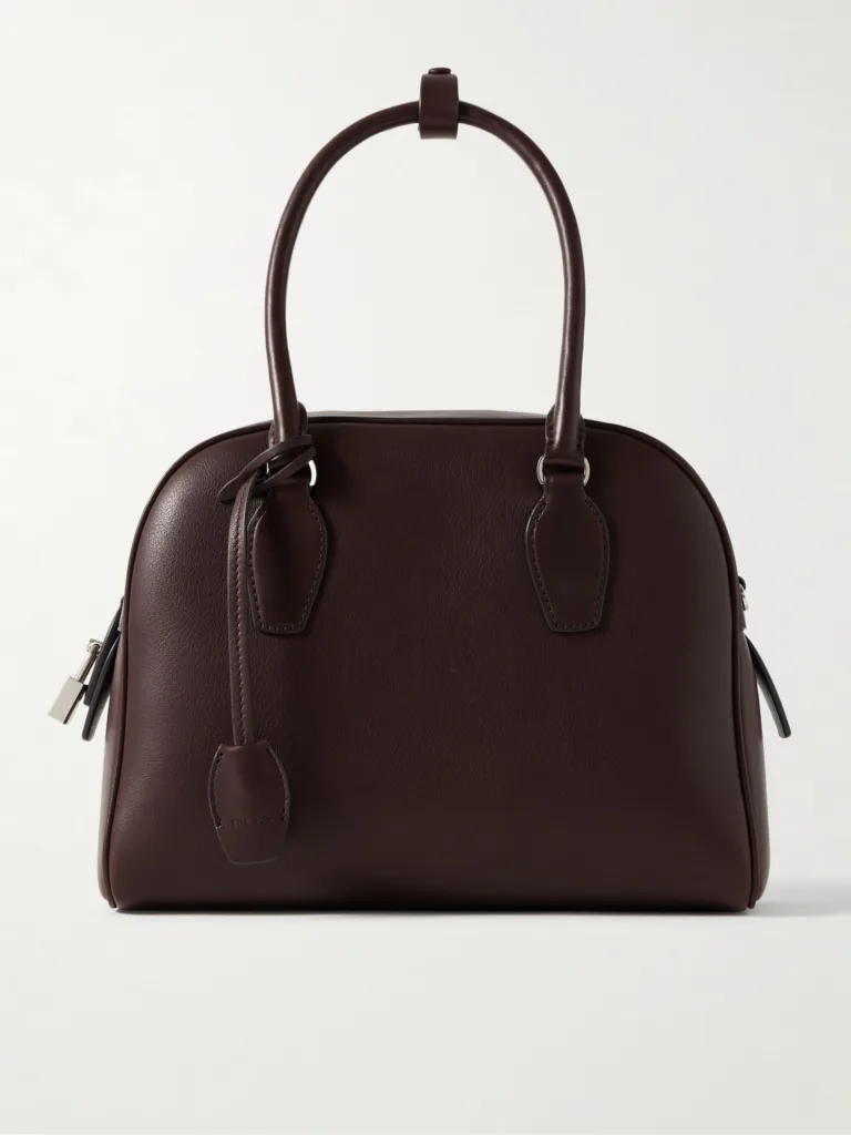 The Row India Dark Brown Leather Tote Bag