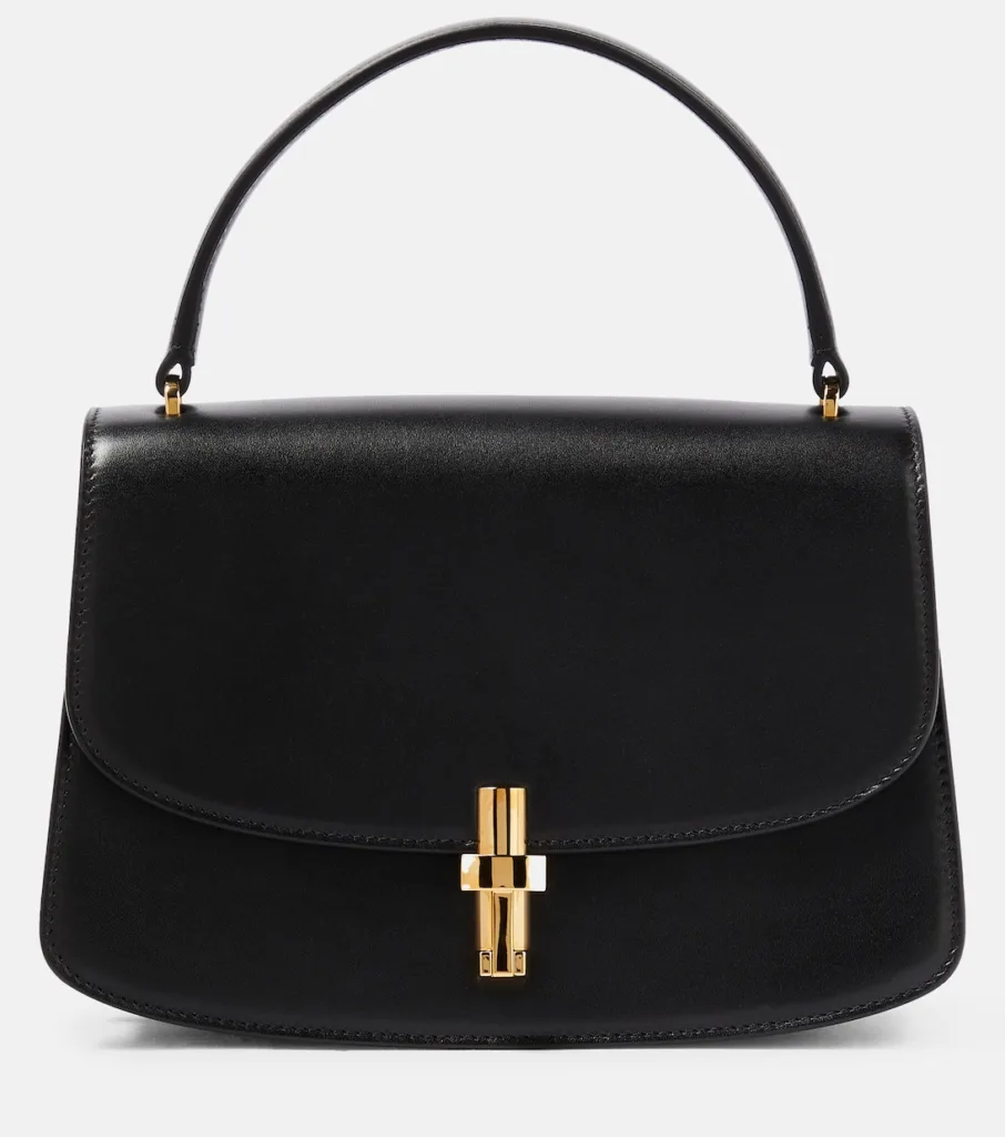 The Row Sofia 10 Black Leather Tote Bag