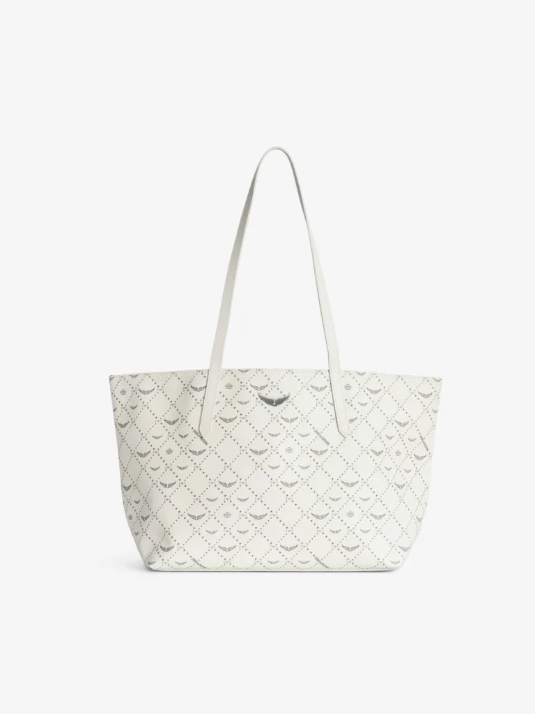 Zadig & Voltaire Z Shopper Monogrammed White Canvas Tote Bag