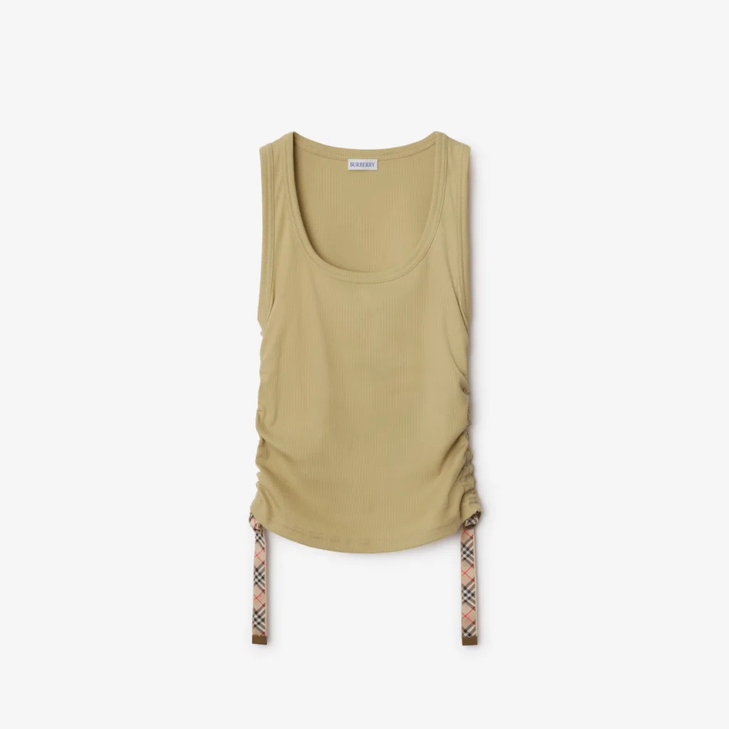 Burberry Festival Cotton Blend Tank Top in Hemlock