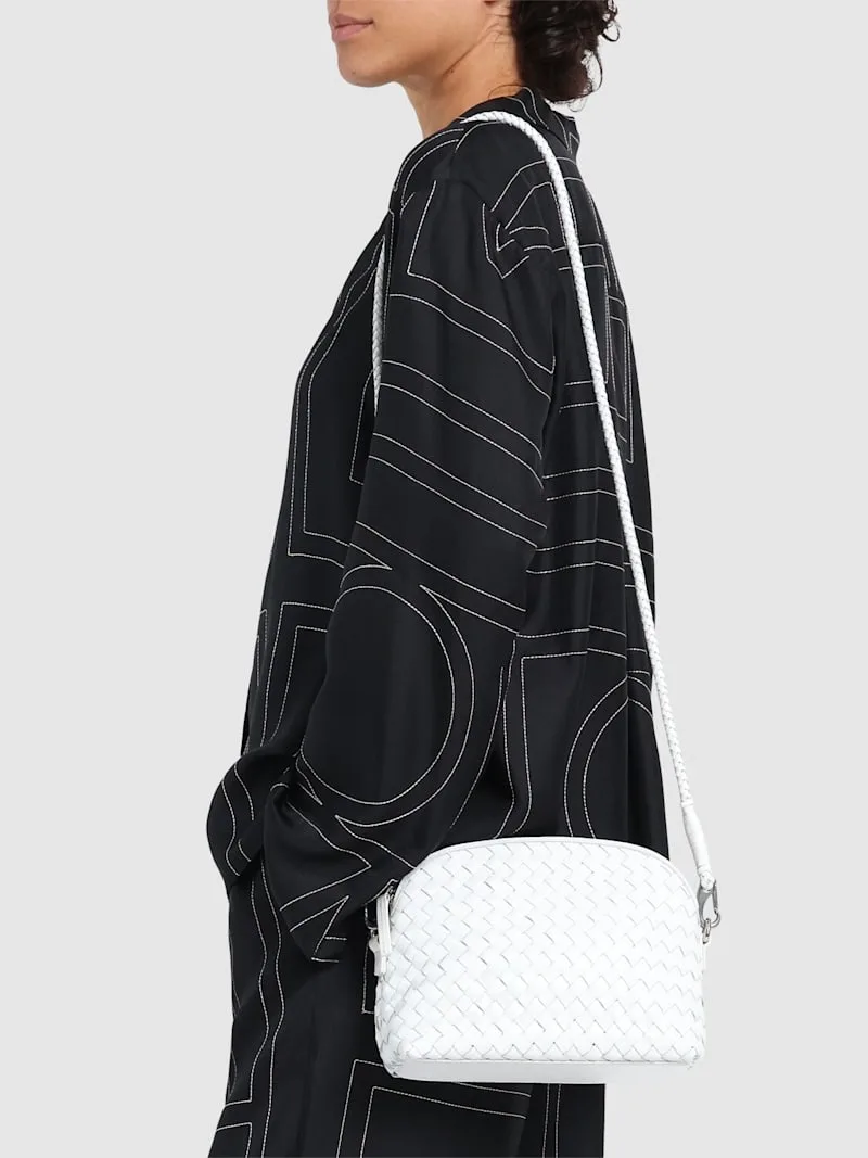 Dragon Diffusion Chunky Fellini White Leather Shoulder Bag