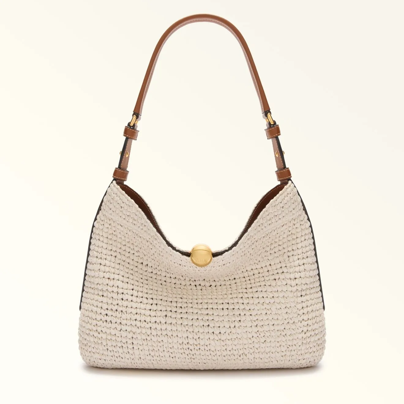 Furla Sfera Soft Naturale Cognac Shoulder Bag