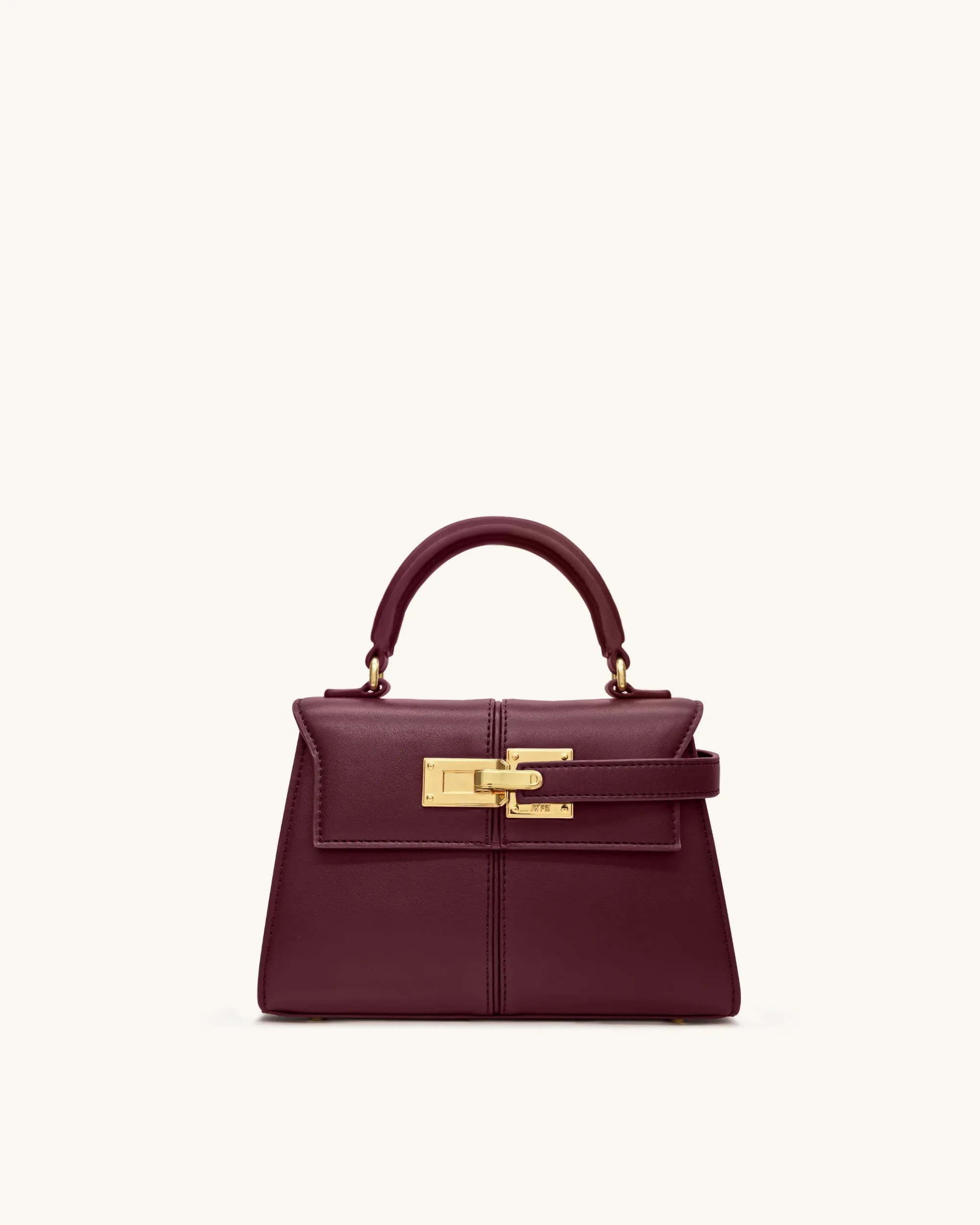 JW Pei Elise Deep Burgundy Top Handle Bag
