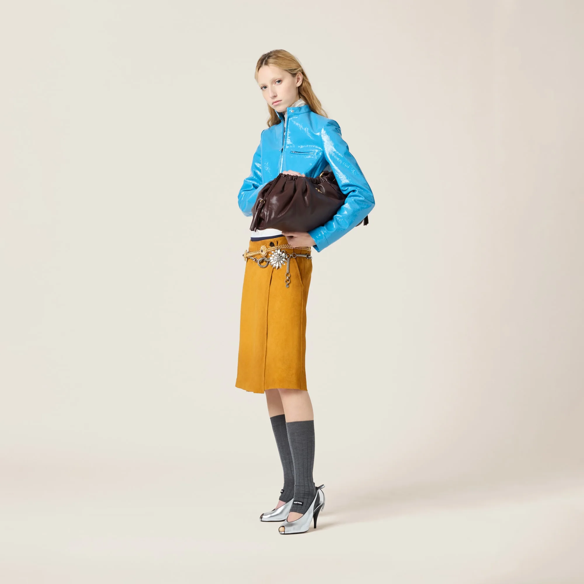 Miu Miu Joie Briarwood Nappa Leather Large Bag