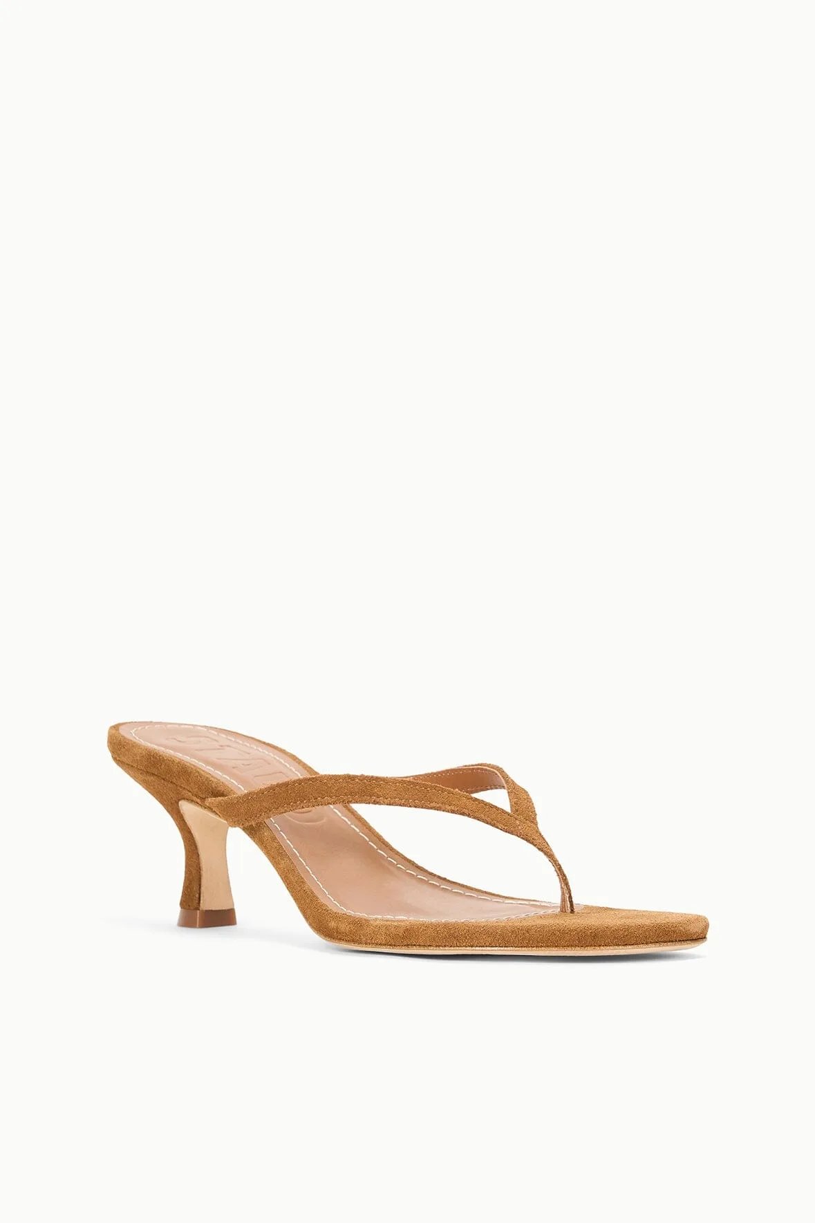 Staud Freja Tan Kitten Heel Sandals