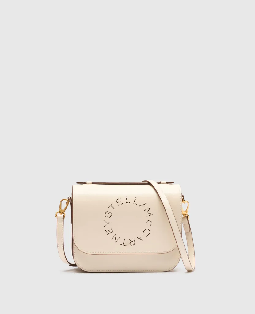 Stella McCartney Logo Pure White Messenger Crossbody Bag